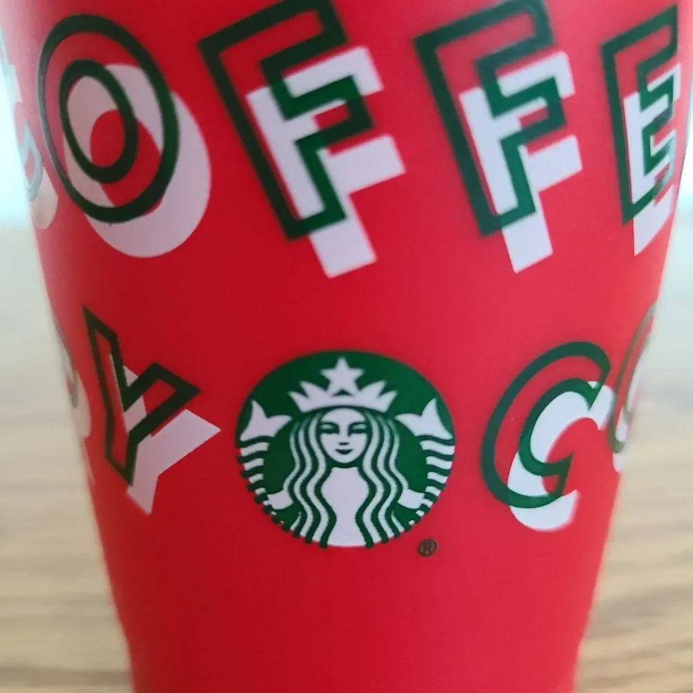 2013 Holiday Christmas Starbucks Red Plastic Collectible Reusable Cup Mug W/Lid